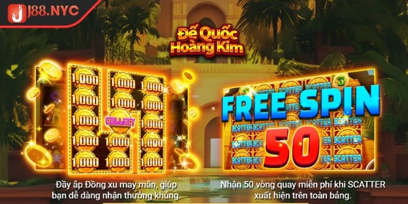 Đế Quốc Hoàng Kim J88 Sức Hút Khó Cưỡng Từ Thế Giới Nổ Hũ 2 Đôi nét về siêu phẩm nổ hũ Đế Quốc Hoàng Kim J88
