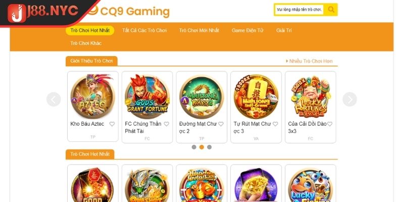 Nổ Hũ CQ9 J88 Sảnh Game Slot Đỉnh Cao Cho Bet Thủ Năm 2025 3 Khám phá những tựa game hot nhất tại nổ hũ CQ9 J88